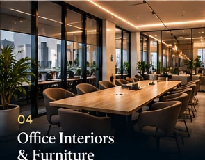 Illustrative contemporary office interior